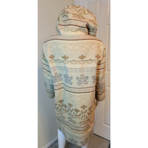 Woolrich Vintage USA Wool Blanket Fully Lined Long Toggle Jacket Coat Size Large - Picture 7 of 12